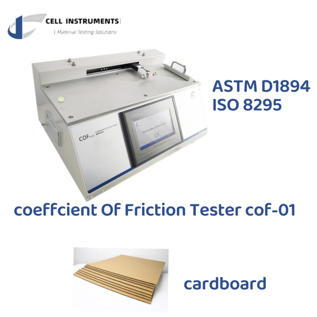 coefficient of friction cardboard